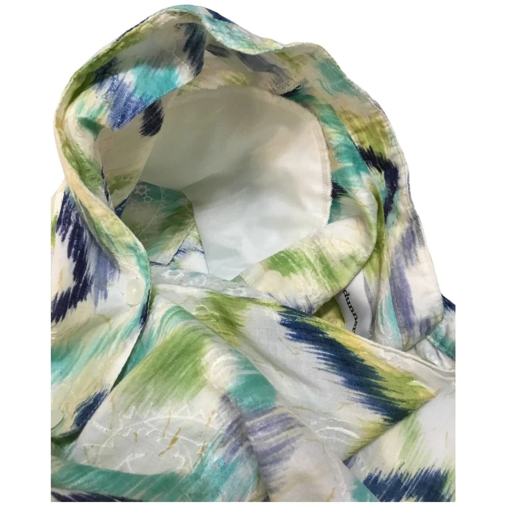 Alfred Dunner Vintage Abstract 3/4 Sleeve Button Down Shoulder Pads 18 Plus - Picture 6 of 9